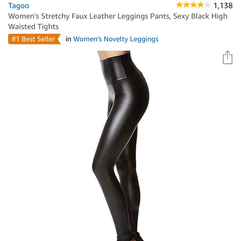 Black Faux Leather Leggings